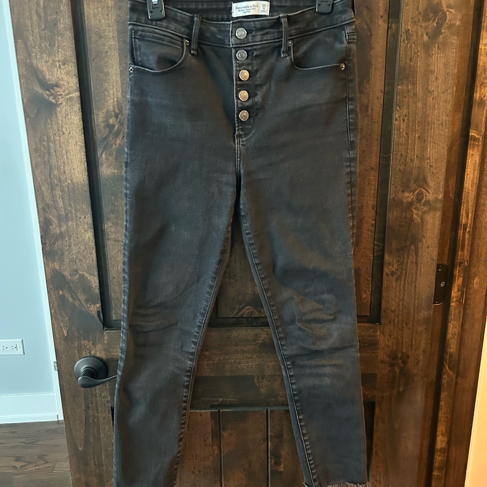 Abercrombie & Fitch Charcoal High Rise Jeans